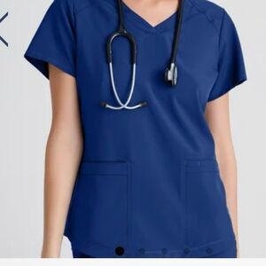 Barco Grey's Anatomy Navy Short Sleeve Scrub Top Size Medium